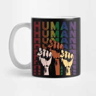 Pride LGBT Strong Hand Human Gay Rainbow Gift Mug